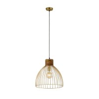 Runde Hängeleuchte Vintage Holz Metall Ø40 cm...