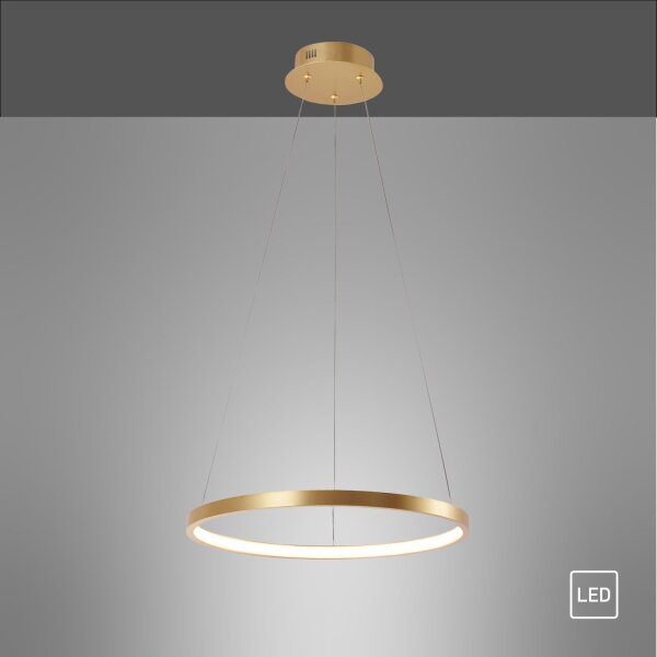 LED Hängelampe Ring in Gold Metall Ø39 cm 2450 lm 19 W