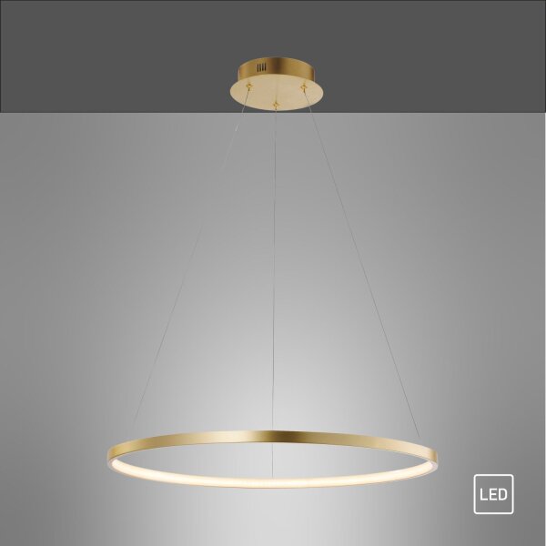LED Hängelampe Ring in Gold Metall Ø60 cm 3670 lm 29 W