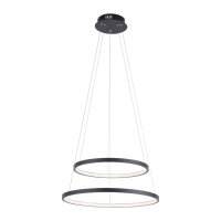 LED Pendelleuchte Ringe Anthrazit Metall &Oslash;50 cm...
