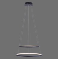 LED Pendelleuchte Ringe Anthrazit Metall Ø50 cm...