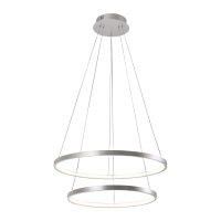 LED Pendelleuchte Ringe in Silber Metall &Oslash;50 cm...