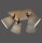 Deckenspot Stoff Holz E27 B:59 cm beweglich Taupe Natur