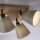 Deckenspot Stoff Holz E27 B:59 cm beweglich Taupe Natur