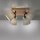 Deckenspot Stoff Holz E27 B:59 cm beweglich Taupe Natur