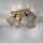 Deckenspot Stoff Holz E27 B:59 cm beweglich Taupe Natur