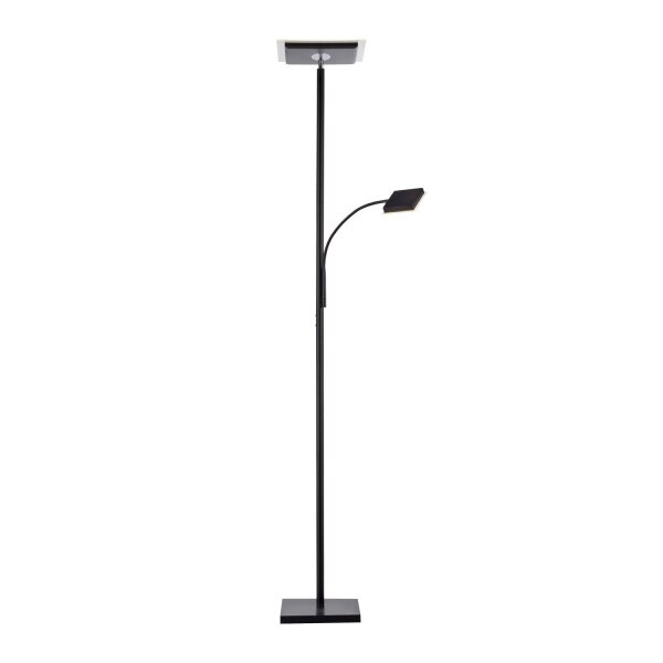 Flexibler LED Deckenfluter Schwarz Touch 190 cm Lesearm