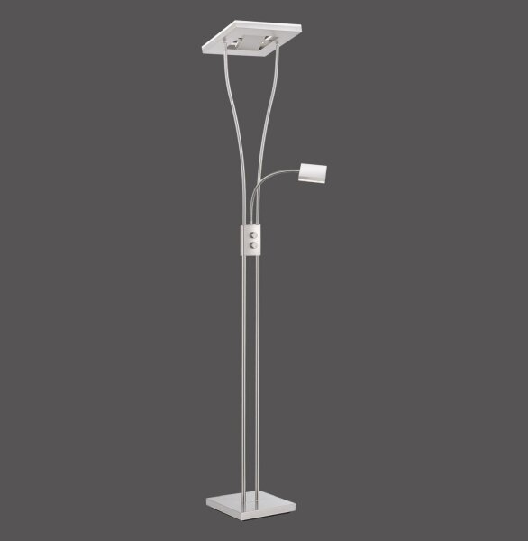 LED Deckenfluter Acrylglas Metall Drehregler 197 cm