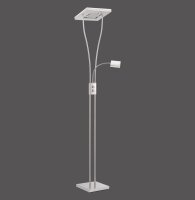 LED Deckenfluter Acrylglas Metall Drehregler 197 cm