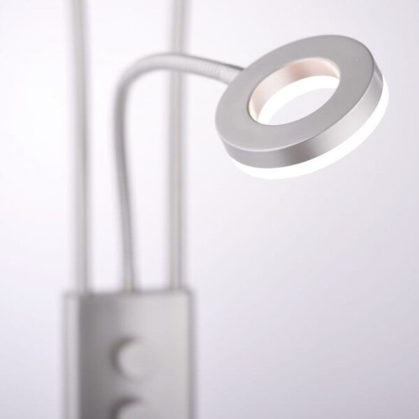 LED Deckenfluter Acrylglas Metall Drehregler 198 cm