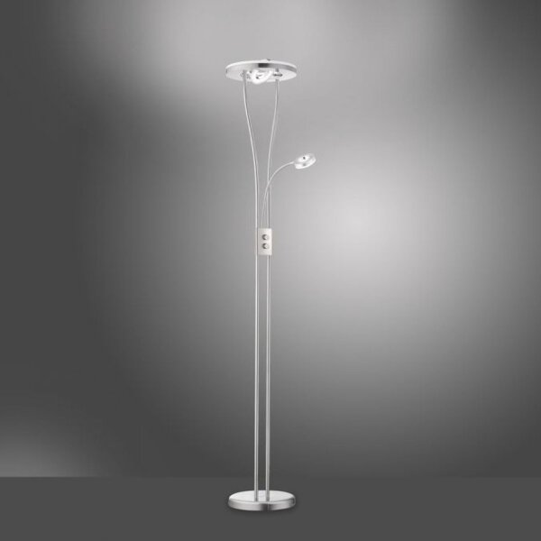 LED Deckenfluter Acrylglas Metall Drehregler 198 cm