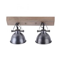 Flexibler Deckenspot Holz Metall E14 44,5 cm Industrial