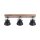 Industrial Deckenspot Holz Metall Schwarz E14 74 cm