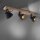 Industrial Deckenspot Holz Metall Schwarz E14 74 cm