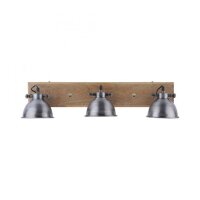 Industrial Deckenspot Holz Metall in Eisen E14 74 cm
