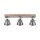 Industrial Deckenspot Holz Metall in Eisen E14 74 cm