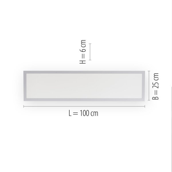 Weiße LED Deckenleuchte flach blendarm 100 cm 2430 lm