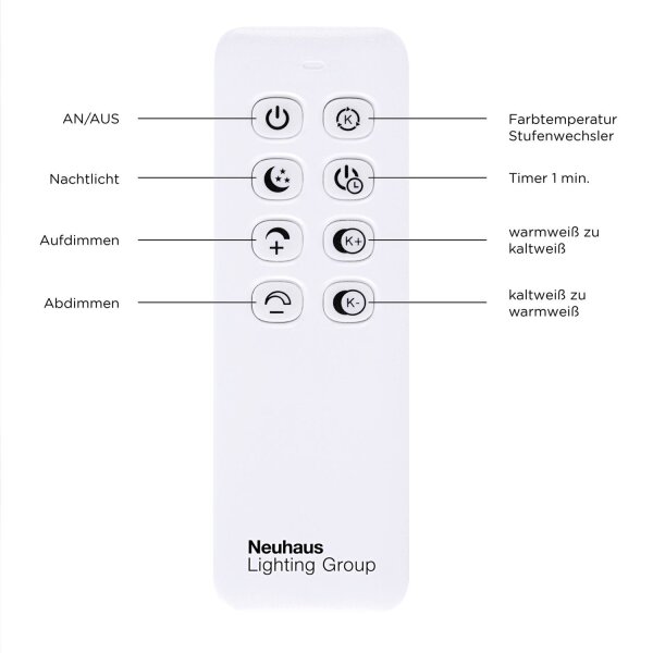 LED Deckenlampe in Stahl L:50,4 cm 2700-5000 K dimmbar