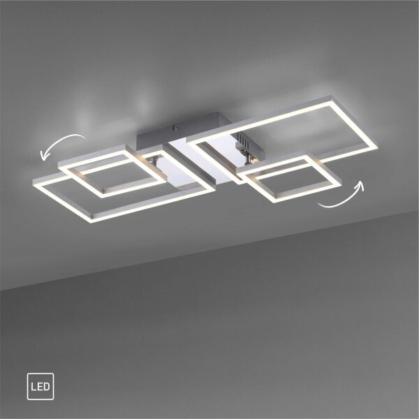 Verstellbare LED Deckenlampe in Stahl L:65 cm 3000 K