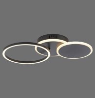 LED Deckenlampe Schwarz Metall warmweiß 26 W beweglich