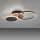 LED Deckenlampe Schwarz Natur warmweiß 26 W verstellbar