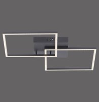 Schwarze LED Deckenleuchte L:53 cm 2700-5000 K dimmbar