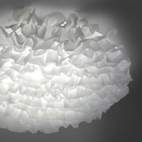 LED Deckenleuchte Stoff Weiß rund Ø75 cm...