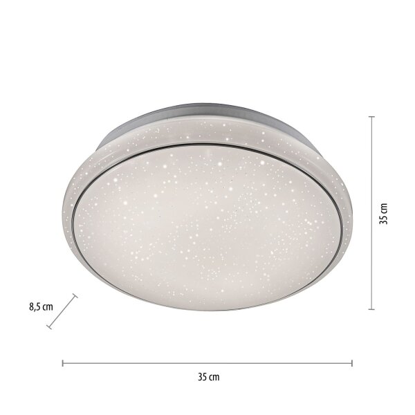 LED Deckenleuchte Nachthimmel Timer Ø35 cm 3000-5000 K