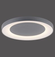 LED Deckenlampe mit Fernbedienung dimmbar Grau Ø70 cm