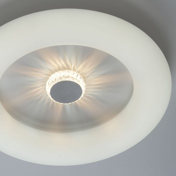 Weiße LED Deckenlampe mit Dimmer Fernbedienung Ø50 cm