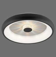 Dimmbare LED Deckenleuchte Kristalleffekt 29 W Schwarz