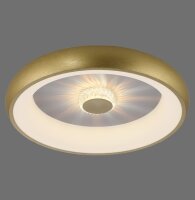 Dimmbare LED Deckenleuchte Kristalleffekt 29 W Messing
