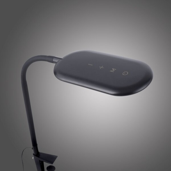 Flexible LED Klemmleuchte Schwarz 3000-6000 K dimmbar