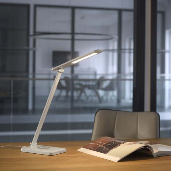 LED SchreibTischlampe Weiß Touch 61,5 cm 5 W flexibel