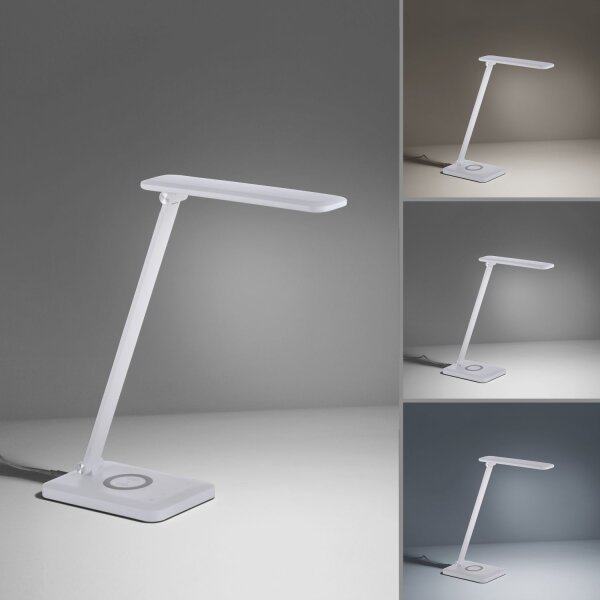LED SchreibTischlampe Weiß Touch 61,5 cm 5 W flexibel