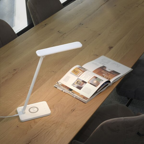 LED SchreibTischlampe Weiß Touch 61,5 cm 5 W flexibel
