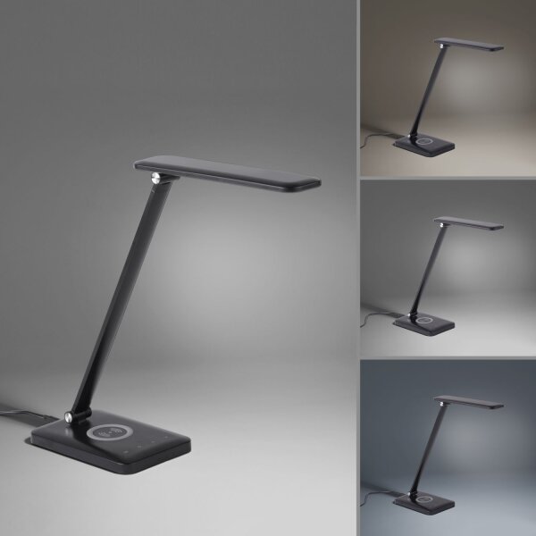 LED SchreibTischlampe Schwarz Touch 680 lm verstellbar