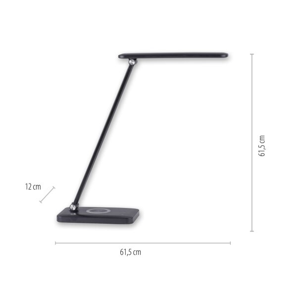 LED SchreibTischlampe Schwarz Touch 680 lm verstellbar