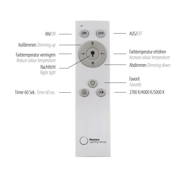 LED Deckenlampe Fernbedienung 5900 lm 120 cm dimmbar