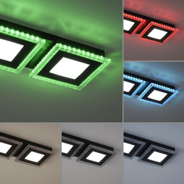 Dimmbare LED Deckenlampe RBG Farbwechsel Fernbedienung