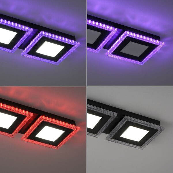 Dimmbare LED Deckenlampe RBG Farbwechsel Fernbedienung