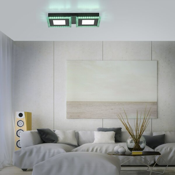 Dimmbare LED Deckenlampe RBG Farbwechsel Fernbedienung