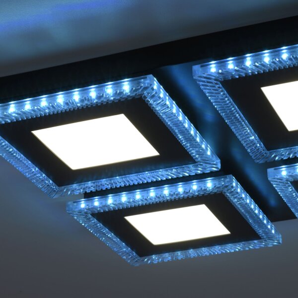 Dimmbare LED Deckenleuchte RBG Licht 17 W Fernbedienung