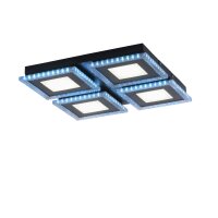 Dimmbare LED Deckenleuchte RBG Licht 17 W Fernbedienung