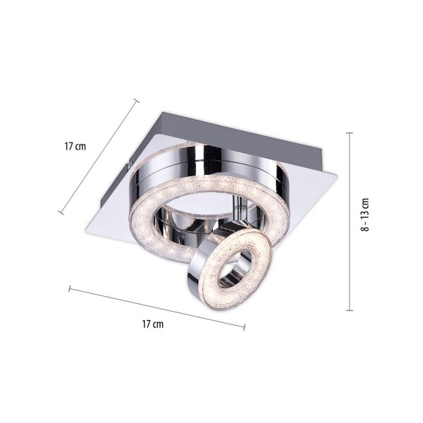 LED Deckenstrahler Metall drehbar 3000 K 600 lm Chrom