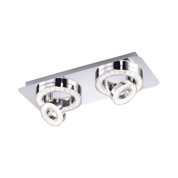 LED Deckenspot Metall flexibel 3000 K 1200 lm Chrom