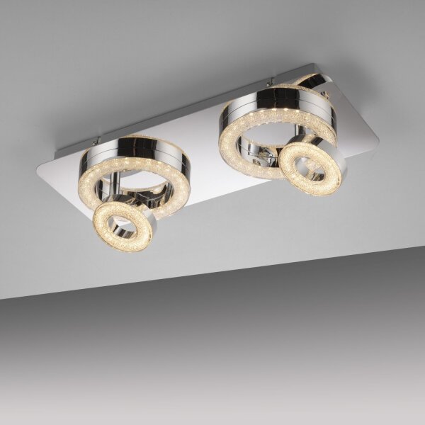 LED Deckenspot Metall flexibel 3000 K 1200 lm Chrom