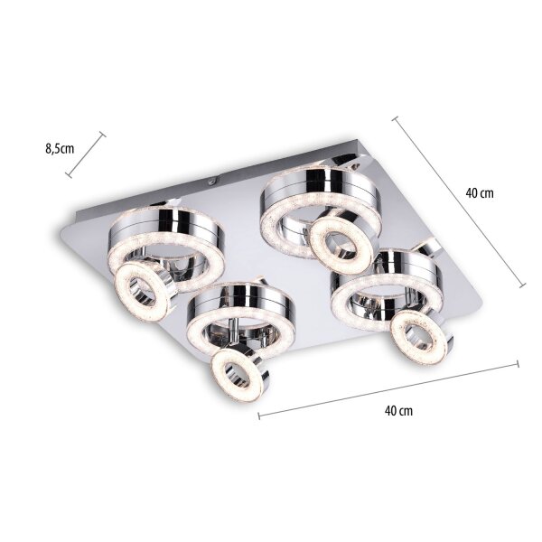 Flexibler LED Deckenspot Metall L:40 cm 3000 K 270 lm