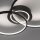 Stilvolle LED Deckenleuchte Metall Schwarz 3000 K Ringe
