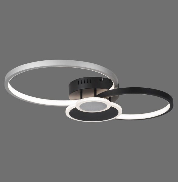 LED Deckenlampe Schwarz Aluminium Metall L:58 cm 26 W